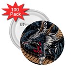 Dragon Snake Legend Japanese Mythology 2.25  Buttons (100 pack) 