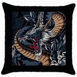 Dragon Snake Legend Japanese Mythology Throw Pillow Case (Black)