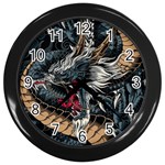 Dragon Snake Legend Japanese Mythology Wall Clock (Black)