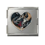 Dragon Snake Legend Japanese Mythology Mega Link Heart Italian Charm (18mm)