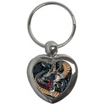 Dragon Snake Legend Japanese Mythology Key Chain (Heart)