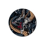 Dragon Snake Legend Japanese Mythology Rubber Coaster (Round)