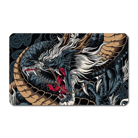 Dragon Snake Legend Japanese Mythology Magnet (Rectangular) from ArtsNow.com Front