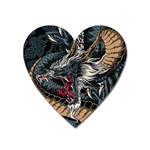 Dragon Snake Legend Japanese Mythology Heart Magnet