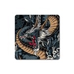 Dragon Snake Legend Japanese Mythology Square Magnet