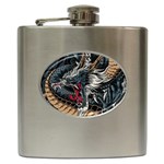 Dragon Snake Legend Japanese Mythology Hip Flask (6 oz)