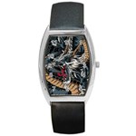 Dragon Snake Legend Japanese Mythology Barrel Style Metal Watch