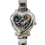 Dragon Snake Legend Japanese Mythology Heart Italian Charm Watch