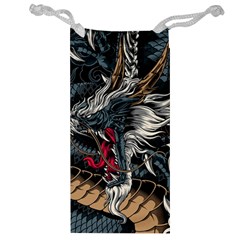 Dragon Snake Legend Japanese Mythology Jewelry Bag from ArtsNow.com Front