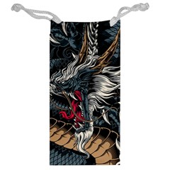 Dragon Snake Legend Japanese Mythology Jewelry Bag from ArtsNow.com Back