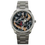 Dragon Snake Legend Japanese Mythology Sport Metal Watch