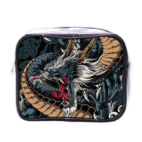 Dragon Snake Legend Japanese Mythology Mini Toiletries Bag (One Side) from ArtsNow.com Front