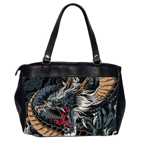 Dragon Snake Legend Japanese Mythology Oversize Office Handbag (2 Sides) from ArtsNow.com Back