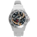 Dragon Snake Legend Japanese Mythology Round Plastic Sport Watch (L)