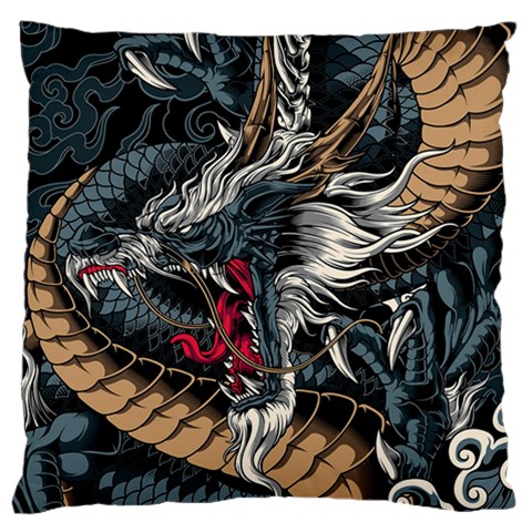 Dragon Snake Legend Japanese Mythology Large Cushion Case (Two Sides) from ArtsNow.com Front