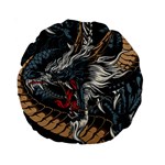 Dragon Snake Legend Japanese Mythology Standard 15  Premium Round Cushions