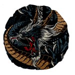 Dragon Snake Legend Japanese Mythology Large 18  Premium Round Cushions