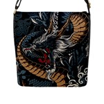 Dragon Snake Legend Japanese Mythology Flap Closure Messenger Bag (L)