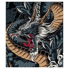 Dragon Snake Legend Japanese Mythology Drawstring Pouch (Small) from ArtsNow.com Front