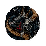 Dragon Snake Legend Japanese Mythology Standard 15  Premium Flano Round Cushions