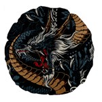 Dragon Snake Legend Japanese Mythology Large 18  Premium Flano Round Cushions