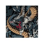 Dragon Snake Legend Japanese Mythology Square Satin Scarf (30  x 30 )