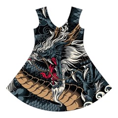 Dragon Snake Legend Japanese Mythology Short Sleeve V Front