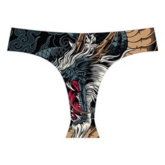 Dragon Snake Legend Japanese Mythology Cross Back Hipster Bikini Set from ArtsNow.com Front Under