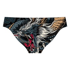 Dragon Snake Legend Japanese Mythology Cross Back Hipster Bikini Set from ArtsNow.com Back Under