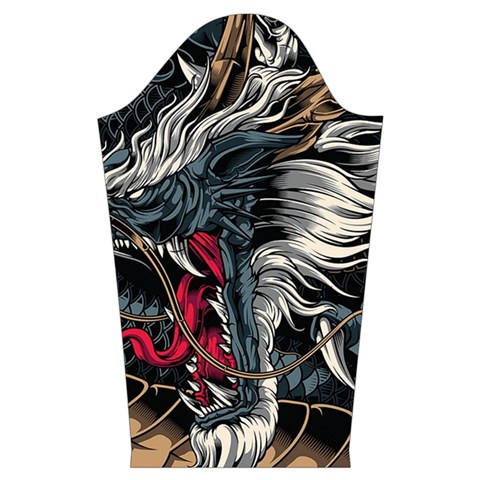 Dragon Snake Legend Japanese Mythology Kids  Long Sleeve Velvet Lounge Robe from ArtsNow.com Sleeve Right