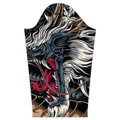 Dragon Snake Legend Japanese Mythology Kids  Long Sleeve Velvet Lounge Robe from ArtsNow.com Sleeve Left