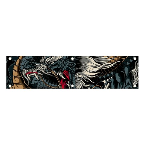 Dragon Snake Legend Japanese Mythology Banner and Sign 4  x 1  from ArtsNow.com Front