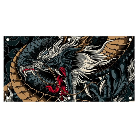 Dragon Snake Legend Japanese Mythology Banner and Sign 4  x 2  from ArtsNow.com Front