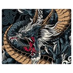 Dragon Snake Legend Japanese Mythology Premium Plush Fleece Blanket (Medium)