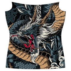 Dragon Snake Legend Japanese Mythology Women s Cut Out Long Sleeve T Front