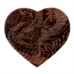 Dragon Snake Legend Japanese Mythology Heart Wood Jewelry Box