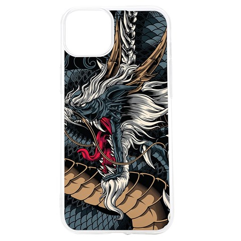 Dragon Snake Legend Japanese Mythology iPhone 15 TPU UV Print Case from ArtsNow.com Front