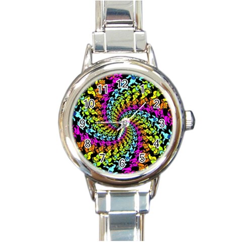 3d Grateful Dead 90 s Neon Dancing Bears Round Italian Charm Watch from ArtsNow.com Front