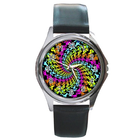 3d Grateful Dead 90 s Neon Dancing Bears Round Metal Watch from ArtsNow.com Front