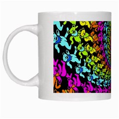 3d Grateful Dead 90 s Neon Dancing Bears White Mug from ArtsNow.com Left