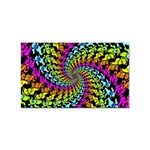 3d Grateful Dead 90 s Neon Dancing Bears Sticker Rectangular (100 pack)