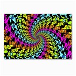 3d Grateful Dead 90 s Neon Dancing Bears Postcard 4 x 6  (Pkg of 10)