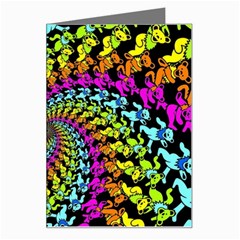 3d Grateful Dead 90 s Neon Dancing Bears Greeting Card from ArtsNow.com Left