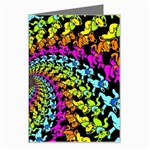 3d Grateful Dead 90 s Neon Dancing Bears Greeting Card