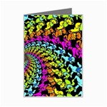 3d Grateful Dead 90 s Neon Dancing Bears Mini Greeting Card