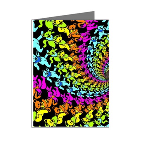 3d Grateful Dead 90 s Neon Dancing Bears Mini Greeting Cards (Pkg of 8) from ArtsNow.com Right