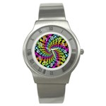 3d Grateful Dead 90 s Neon Dancing Bears Stainless Steel Watch