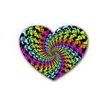 3d Grateful Dead 90 s Neon Dancing Bears Rubber Coaster (Heart)