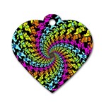 3d Grateful Dead 90 s Neon Dancing Bears Dog Tag Heart (One Side)