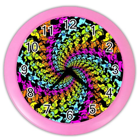 3d Grateful Dead 90 s Neon Dancing Bears Color Wall Clock from ArtsNow.com Front